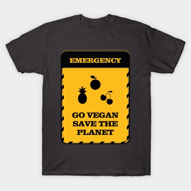 Go Vegan T-Shirt by JevLavigne